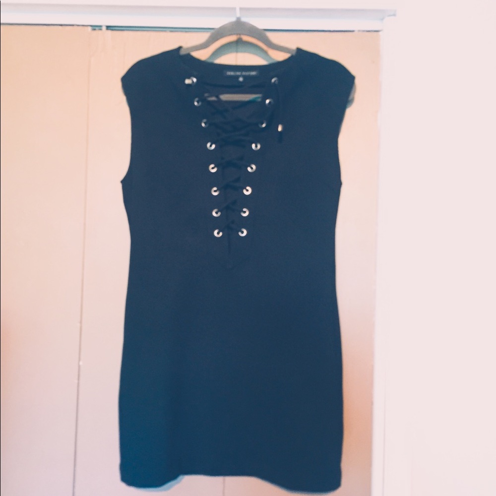 Black English Factory criss cross dress